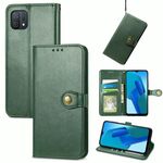 Per il custodia del telefono della fibbia della pelle di colore solido dell'OPPO A16K (verde)