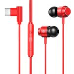 TS902 Metal In-Ear USB-C / Type-C Game Earphone, Lunghezza del cavo: 1,2 m (rosso)