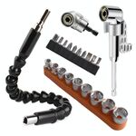 22 pezzi / set cacciavite angolo universale soft shaft soft hex impugnatura strumento combinazione batch (argento)