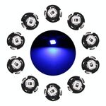 10 PCS 0.5W T3 Pannello strumenti LED Light Dashboard Indicator Lampadina (luce blu)