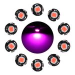 10 PZ 0.5W T3 Pannello strumenti LED Light Dashboard Indicatore Lampadina (luce rosa)