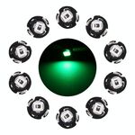 10 PCS 0.5W T3 Pannello strumenti LED Light Dashboard Indicator Lampadina (luce verde)