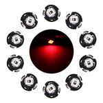 10 PCS 0.5W T3 Pannello strumenti LED Light Dashboard Indicator Lampadina (luce rossa)