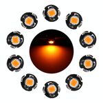 10 PCS 0.5W T3 Pannello strumenti LED Light Dashboard Indicator Lampadina (giallo)