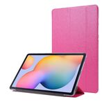 Per Samsung Galaxy Tab S8 / TAB S7 Silk texture flip in pelle tablet custodia (rose rossa)