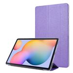 Per Samsung Galaxy Tab S8 / Tab S7 Texture in seta Caso compressa in pelle flip (viola chiaro)