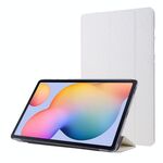 Per Samsung Galaxy Tab S8 + / TAB S7 + texture in seta flip custodia in pelle flip (bianco)