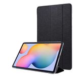 Per Samsung Galaxy Tab S8 + / TAB S7 + texture di seta Caso compressa in pelle flip (nero)
