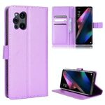 Per OPPO Trova X3 / Trova X3 Pro Diamond Texture in pelle custodia in pelle (viola)