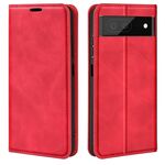 Per Google Pixel 7 custodia per cellulare magnetica retrò-pelle (rosso)