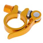 5 pezzi Accessori per biciclette Autonoleggio rapido Clip a sgancio rapido Bike Bike Post Morsetto, Dimensioni: 34.9mm (Giallo)