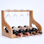 Cremagliera di vino Bamboo Vetro di vino Pack intemario Bottiglia per vino (1 strato)