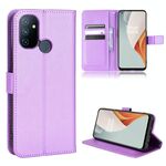 Per OnePlus Nord N100 Diamond Texture Pelle Telefono (viola)