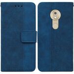 Per Motorola Moto G7 PLAY EU Versione EU Custodia in pelle geometrica Geometrica (blu)