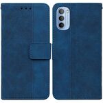 Per Motorola Moto G31 / G41 Geometrica Geometrica Custodia in pelle con rilievo (blu)