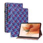 Per Samsung Galaxy Tab S8 + / TAB S7 + Color Weave Texve Texture Caso compressa in pelle flip con supporto (blu)