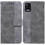 Per LG K52 / K62 / Q52 Geometrica in pelle geometrica in pelle con rilievo (grigio)