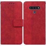 Per LG Stylo 6 / K71 Geometrica Geometrica in pelle integrata (ROSSO)