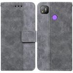 Per Tecno Pop 4 custodia in pelle geometrica in pelle geometrica (grigio)