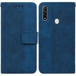 Per il custodia del telefono in pelle geometrica OPPO A8 / A31 2020 (blu)