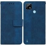 Per il custodia del telefono in pelle geometrica Geometrica OPPO Realme C21 (blu)