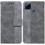 Per la custodia del telefono in pelle geometrica Geometrica OPPO Realme C15 (grigio)