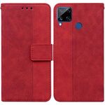 Per la custodia del telefono in pelle geometrica Geometrica OPPO Realme C15 (ROSSO)