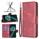 Per OPPO RealMe 9 Pro Retro Lambskin Texture in pelle Telefono in pelle (rosso)