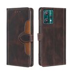 Per OPPO Realme 9 Pro Skin Feel Steel Cappello da paglia Casetta Magnetica Cassa del telefono in pelle (Brown)