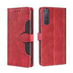 Per Sony Xperia 5 II SENTIONE SENTIRE CAPPELLA DI CUCCIA MAGNETICA PELLE MAGNETICA (ROSSO)