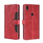 Per Alcatel Axel / Lumos Skin Feel Cappello di paglia Casetta magnetica Cassa del telefono in pelle (rosso)