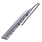 12 in 1 Stazione di docking intelligente del laptop di tipo C (grigio)