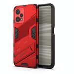 Per OPPO RealMe 9 Pro Punk Armor 2 in 1 PC + TPU Cassa del telefono antiurto con supporto invisibile (rosso)