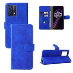 Per OPPO Realme 9 Pro + Skin Feel Magnetic Fibbia in polpaccio Telefono in pelle Telefono (blu)