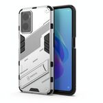 Per OPPO A36 4G (Cina) / RealMe 9i Punk Armor PC + Cassa del telefono TPU con supporto (bianco)