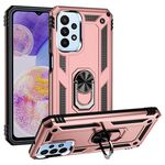 Per Samsung Galaxy A23 antiurto TPU + custodia per telefono PC con supporto (oro rosa)