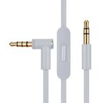 Cavo per auricolari maschii ZS0087 da 3,5 mm con microfono auricolare con microfono e cavi, lunghezza cavo: 1,4m (grigio)