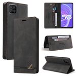 Per OPPO A72 5G Sensazione della pelle Pennello antifurto Pennello in pelle flip orizzontale con supporto e carta Slot & Portafoglio (nero)