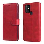 Per Infinix Hot 10 Classic Calf Texture PU + TPU Custodia in pelle flip orizzontale con supporto e carta Slot & Portafoglio (rosso)