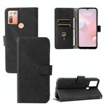 Per HTC Desire 20+ Pelle di colore massiccio Feel Ferckle magnetico Flip Horizontal flip custodia in pelle PU con supporto e carte slot e portafoglio (nero)