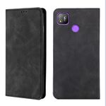 Per Infinix Tecno Pop 4 Skin Feel Magnetic Orizzontal Flip in pelle con supporto e slot di carta (nero)