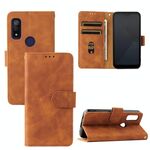 Per Fujitsu frecce Noi Solid Color Skin Feel Feel Firma magnetica Gestione orizzontale Flip Vitello Texture in pelle PU con supporto e carta Slot & Portafoglio (Brown)