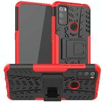 Per Alcatel 3L (2021) Trama pneumatico TPU TPU + PC Cassa protettiva con supporto (rosso)