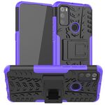Per Alcatel 3L (2021) texture pneumatici TPU TPU + custodia protettiva PC con supporto (viola)