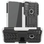 Per Alcatel 3L (2021) Trama pneumatico TPU TPU + PC Cassa protettiva con supporto (bianco)