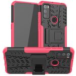 Per Alcatel 3L (2021) Trama pneumatico TPU TPU + PC Cassa protettiva con supporto (rosa)