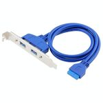 USB3.0 20P F / 2AF Cavo di deflettore posteriore PCI (blu)