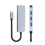 BYL-2013T 4 IN 1 USB-C / TYPE-C a USB 3.0 x 1 + USB 2.0 x 3 Adattatore hub