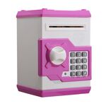 Password Cassetta di sicurezza Bambini Risparmio automatico ATM Macchina ATM Macchina, Colore: Bianco Pink