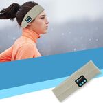 Auricolare Bluetooth Sport Fascia per esterni Esecuzione Yoga Sweat-Absorbent Foodscarf, Colore: Grigio